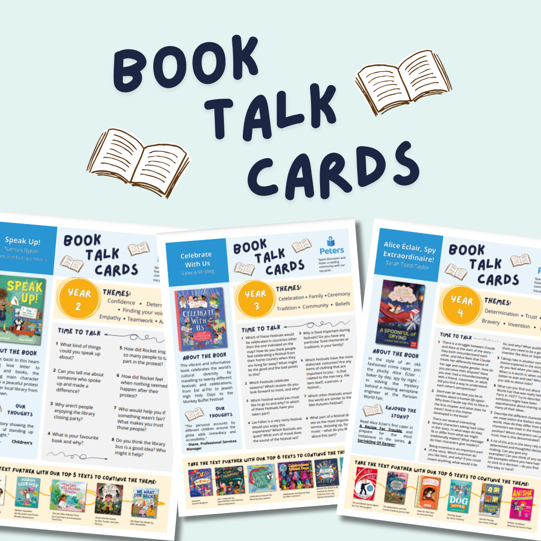 Book talk cards from our qualified librarian 