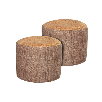 Tree stump stools (pack of 2)
