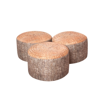 Tree stump stools (pack of 3)